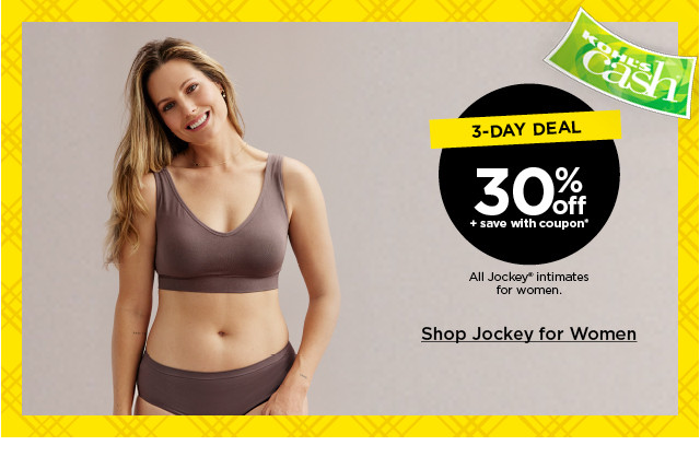 3-day deal. 30% off plus save with coupon all jockey intimates for women. shop jockey for women.