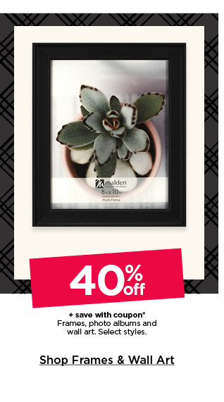 3-day deal. 40% off plus save with coupon frames, photo albums and wall art. select styles. shop frames and wall art.