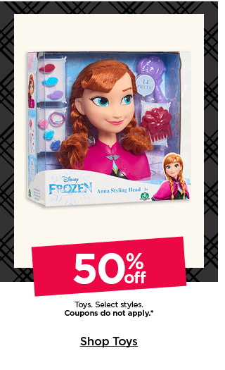 3-day deal. 50% off toys. select styles. coupons do not apply. shop toys.