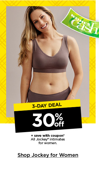 3 day deal. 30% off plus save with coupon all jockey intimates for women. shop jockey for women.