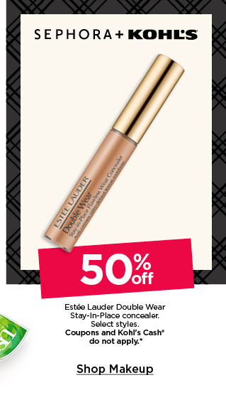 50% off estee lauder double wear stay in place concealer. select styles. coupons and kohls cash do not apply. shop makeup.