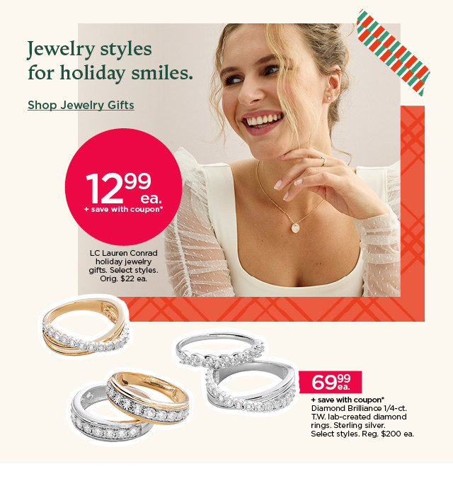 jewelry styles for holiday smiles. shop jewelry gifts.