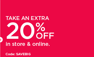 take an extra 20% off with coupon. shop now.