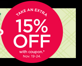 take an extra 15% off with coupon.