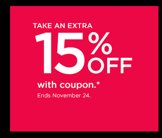 take an extra 15% off with coupon. shop now.