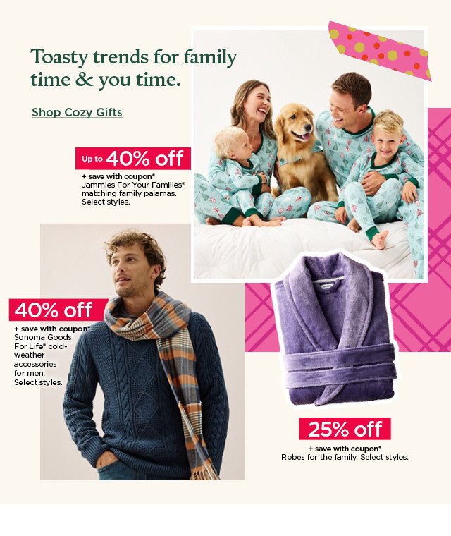 toasty trends for family time & you time. shop cozy gifts.