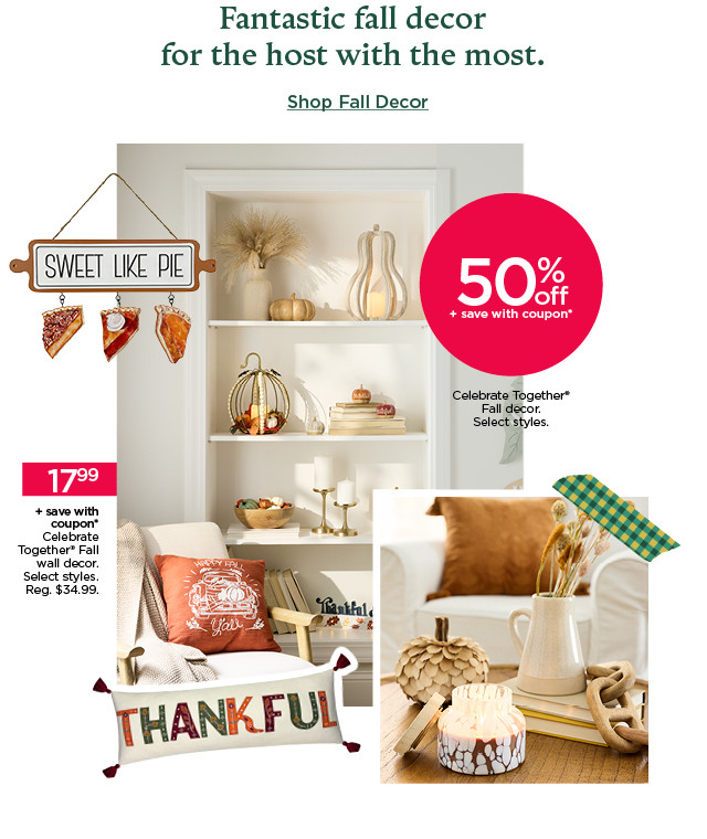 fantastic fall decor for the host with the most. shop fall decor.