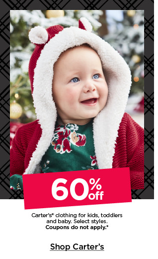 60% off carter's clothing for kids, toddlers and baby. coupons do not apply. shop carter's.