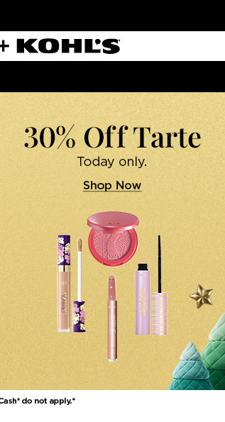 30% off tarte. shop now.