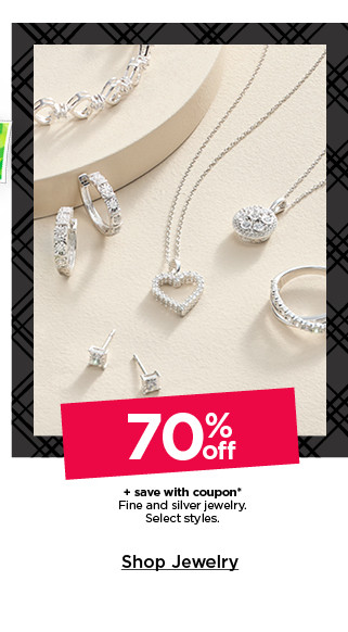 70% off plus save with coupon on fine and silver jewelry. select styles. shop jewelry.