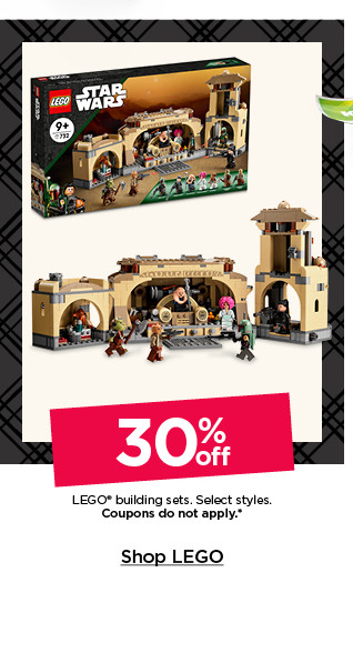 30% off lego building sets. select styles. coupons do not apply. shop lego.