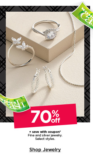 70% off plus save with coupon on fine and silver jewelry. select styles. shop jewelry.