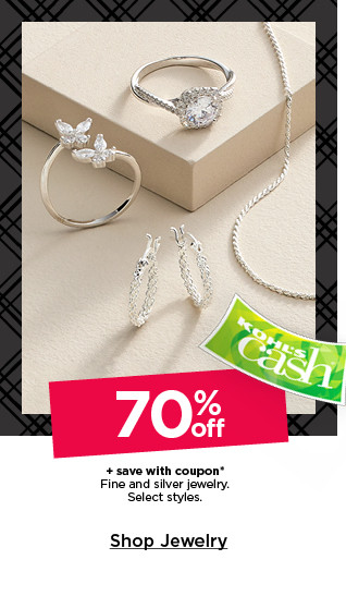 70% off plus save with coupon on fine and silver jewelry. select styles. shop jewelry.