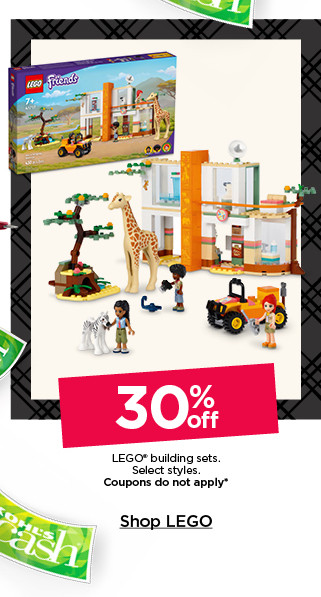 30% off lego building sets. select styles. coupons do not apply. shop lego.