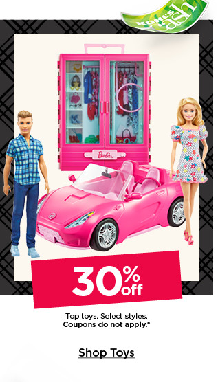 30% off top toys. select styles. coupons do not apply. shop toys.