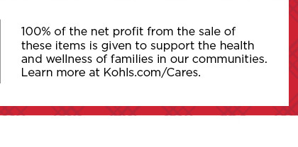 100% of the net profit from the sale of these items is given to support the health and wellness of families in our communities. Learn more.