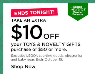 Kohl's Excludes Toys from Promotional Discounts & Coupons