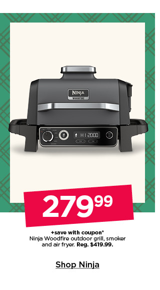 279.99 plus save with coupon ninja woodfire outdoor grill, smoker and air fryer. shop ninja.