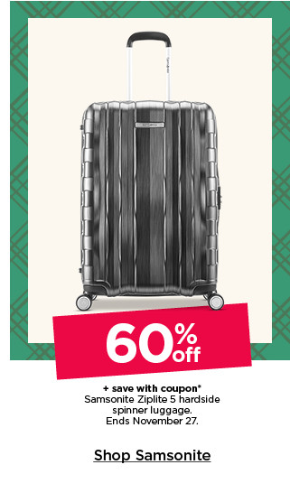 60% off plus save with coupon on samsonite ziplite 5 hardside spinner luggage. shop samsonite.