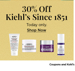 30% off kiehl's since 1851. shop now.