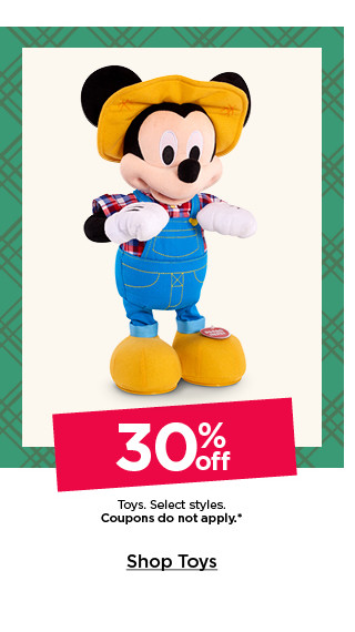 30% off toys. select styles. coupons do not apply. shop toys.