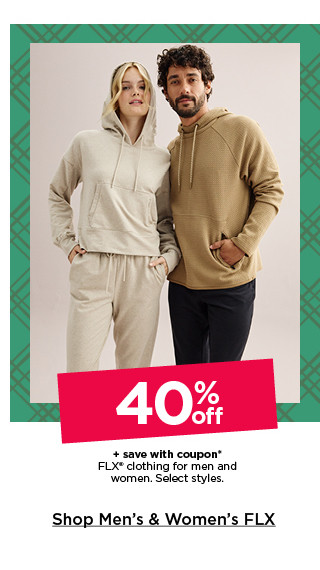 40% off plus save with coupon flx clothing for men and women. select styles. shop flx for me and women.