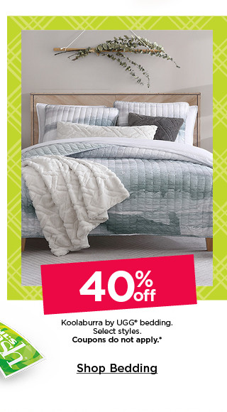 40% off koolaburra by ugg bedding. select styles. coupons do not apply. shop bedding.