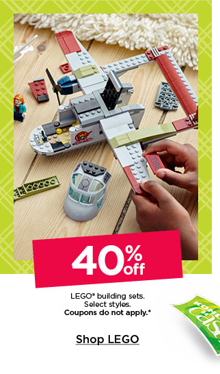 30% off lego building sets. select styles. coupons do not apply. shop lego.