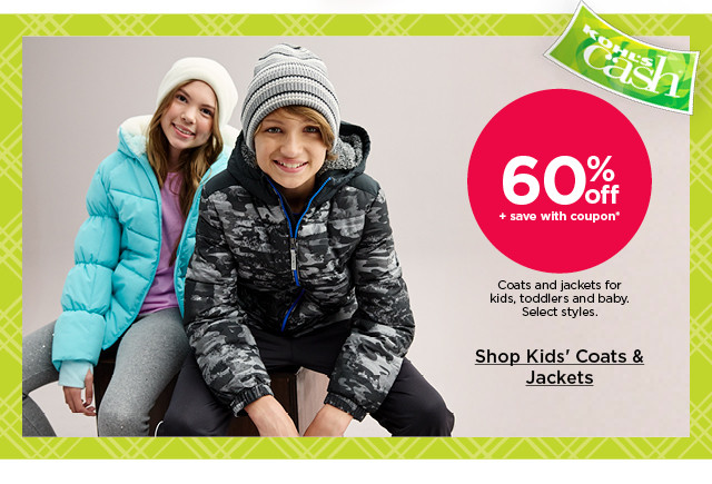 60% off plus save with coupon coats and jackets for kids, toddler and baby. select styles. shop kids' coats and jackets.