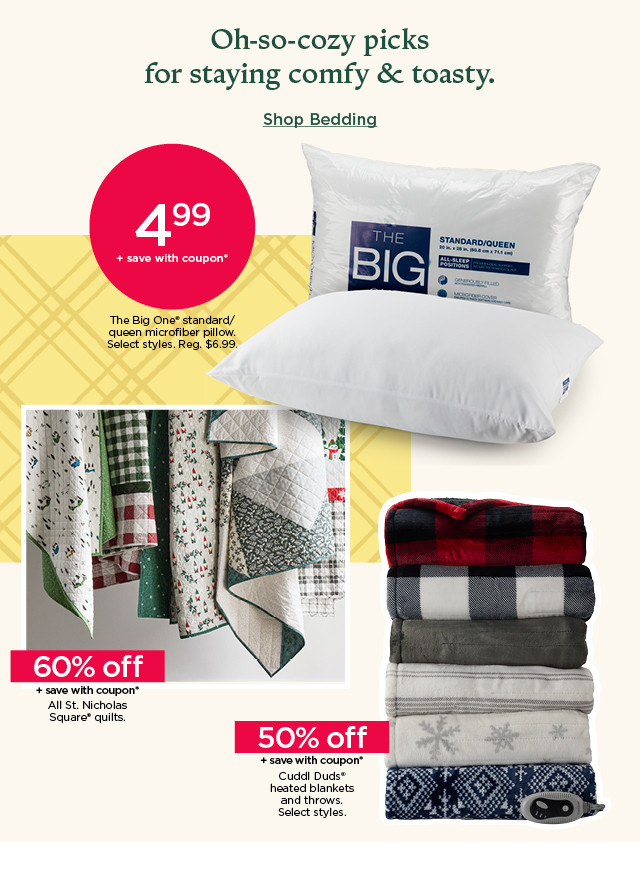 oh so cozy picks for staying comfy and toasty. shop bedding.