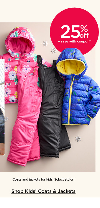 25% off plus save with coupon on coats and jackets for kids. select styles. shop kids' coats and jackets.