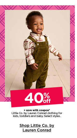 40% off plus save with coupon on little co by lauren conrad clothing for kids, toddlers and baby. select styles. shop little co by lauren conrad.