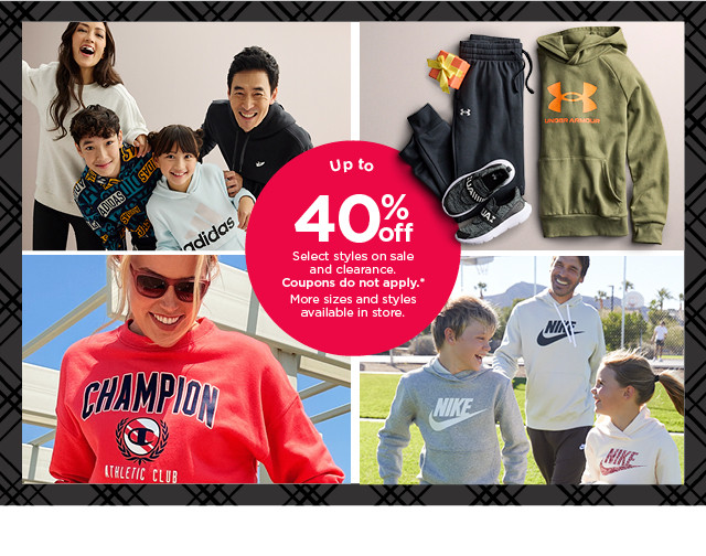 up to 40% off select styles on sale and clearance. coupons do not apply. shop now.