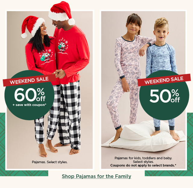 shop pajamas for the family.