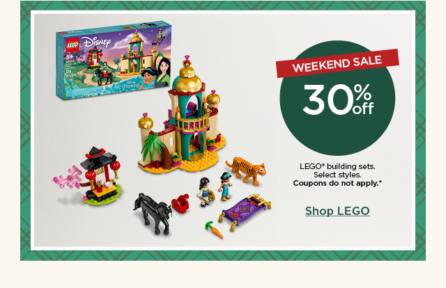 30% off lego building sets. select styles. coupons do not apply. shop lego.