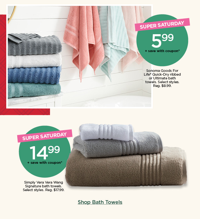 Sonoma Goods For Life Quick Dry Ribbed Bath Towel, Bath Sheet