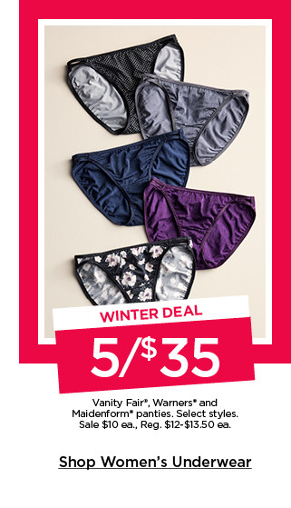 Kohl's Black Friday  Select Vanity Fair, Bali & Maidenform Bras