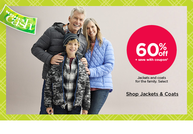 60% off plus save with coupon jackets and coats for the family. select styles. shop jackets & coats for the family.