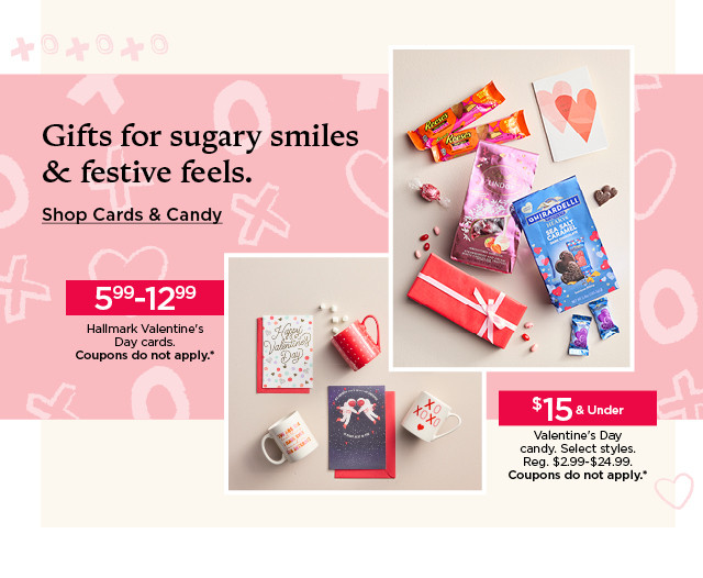 gifts for sugary smiles and festive feels. shop cards and candy.