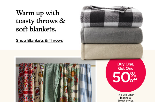 hot deals on toasty throws and soft blankets. shop blankets and throws.