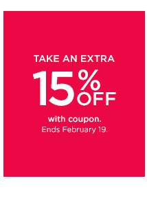 take an extra 15% off with coupon. shop now.