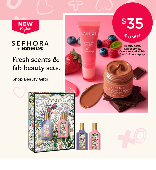 35 and under beauty gifts. select styles. coupons and kohls cash do not apply. shop beauty gifts.