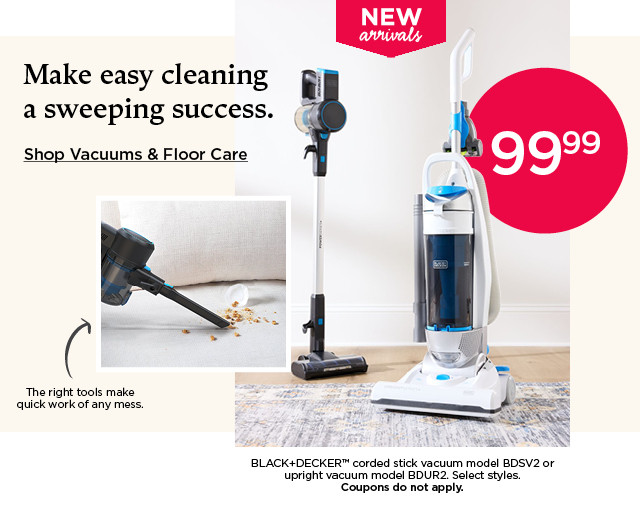 make easy cleaning a sweeping success. shop vacuums and floor care.