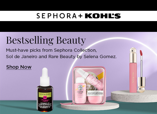 bestselling beauty. must have picks from sephora collection, sol de janerio and rare beauty. shop now.