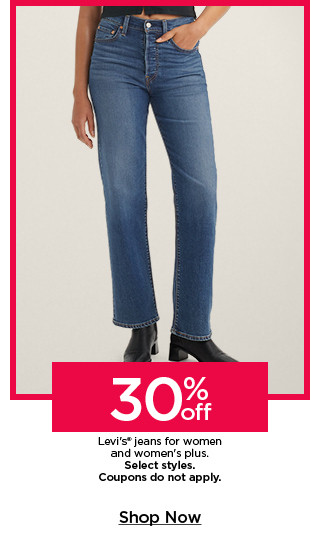 30% off levi's jeans for men and women. select styles. coupons do not apply. shop now. 