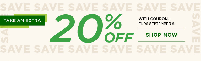 extra 20% off with coupon. shop now.