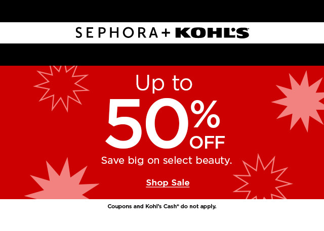 up to 50% off. save on select beauty. shop sale.