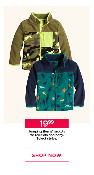 19.99 jumping beans jackets for toddlers and baby. select styles. shop now.