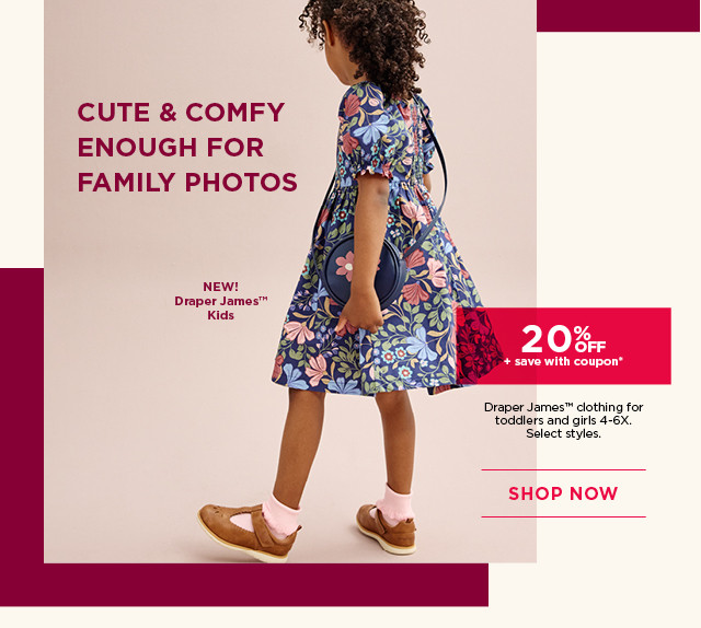 20% off plus save with coupon on draper james clothing for girls. select styles. shop now.