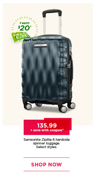 135.99 Samsonite Ziplite 6 hardside spinner luggage. Select styles. Shop now.